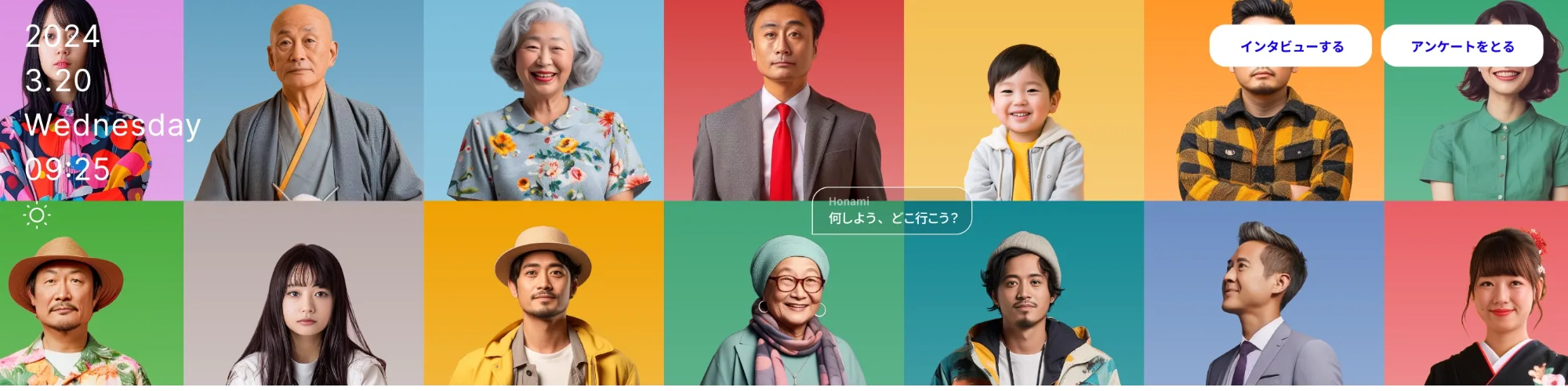 博報堂の生成AIサービスが表示するバーチャル生活者のペルソナと対話画面